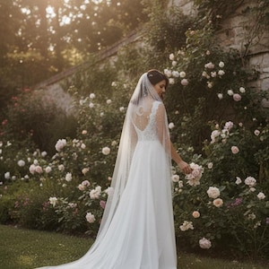 Celestial Wedding Veil, Moon Star Veil, Constellation Veil, Astrology Bridal Veils, Starry Night Veils, Cosmic Bridal Veils, Celestial Veils image 4