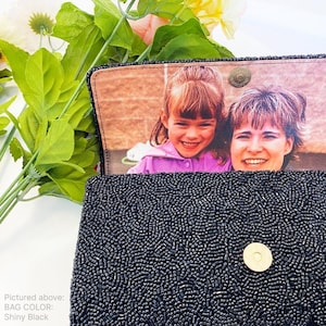 Mother's Day Bags, Wedding Purse, Mother of the Bride Clutch Purse Gift, Personalized Photo Clutch for Mom, Custom Clutch Gift for Mom - FOG image 4