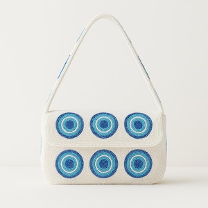 Evil Eye Perlen Tasche, Perlen Evil Eye Geldbörse, Evil Eye Schultertasche, Schützendes Auge Handtasche, Handgemachte Evil Eye Tote, Evil Eye Charm Geldbörse Geschenk