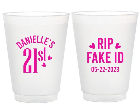 Celebrating 21st Birthday Frosted Cups, 21st Birthday Frosted Cup Favors, 21st Birthday Personalized Cups, 21st Birthday Custom Cups (99)