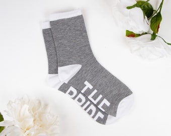 The Bride Socks, Engagement Gifts, Gift for Bride, Bachelorette Gift, Bridal Party Socks, Wedding Socks, Bachelorette Party Bride Socks Gift