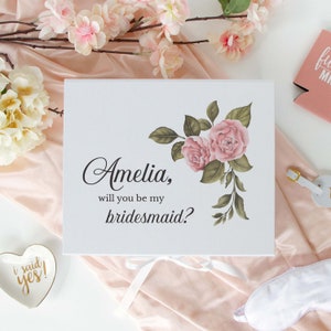 Personalized Bridesmaid Wedding Boxes, Personalized Bridal Party Boxes, Customized Bridesmaid Gift Box, Personalized Bridesmaid Proposal Box