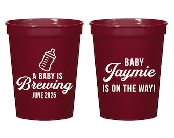 Baby Shower Stadium Cups, Stadium Cups as Baby Shower Favors, Stadium Cups for Baby Showers, Custom Baby Shower Cups (96)