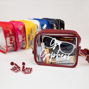 Clear Bag With Strap, Custom Clear Bags For Stadium, Custom Clear Stadium Bag Crossbody, Personalized Clear Concert Purse, Clear Stadium Bag