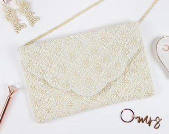 Bridal Purse, Bridal Clutch, Wedding Clutch, Pearl Clutch, Bride Purse, Wedding Purse, Bride Clutch, Bridal White Clutch, Bridal Clutch Gift