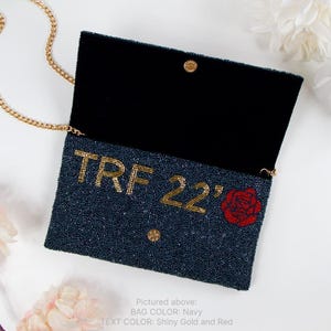 Custom Design Clutch Bag, Personalized Beaded Clutch Bag, Custom Beaded Clutch Purse, Seed Bead Custom Clutch Bag, Custom Clutch Purse -LHFC