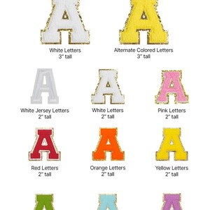 a collection of various colored letters, including white, pink, red, orange, yellow, green, blue, and purple. The letters are displayed in different sizes and colors, showcasing a variety of letter designs.