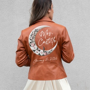 Personalized Mrs Leather Jackets, Custom Mrs Leather Jacket, Custom Bride Leather Jackets, Leather Jackets for the Bride, Customized Jackets