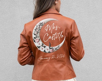 Personalized Mrs Leather Jackets, Custom Mrs Leather Jacket, Custom Bride Leather Jackets, Leather Jackets for the Bride, Customized Jackets