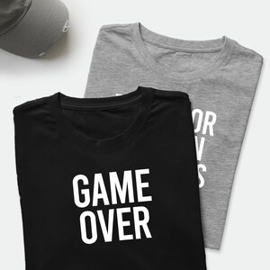 Game Over Shirt, Bachelor Party In Progress Tshirt, Groom Tees, Groom Shirts, Game Over Bachelor Party Shirts, Custom Bachelor Party Shirts
