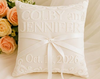 Almohada personalizada, almohada personalizada como regalo para recién casados, regalos de boda personalizados, almohada de boda personalizada, almohada personalizada como regalo de boda para parejas