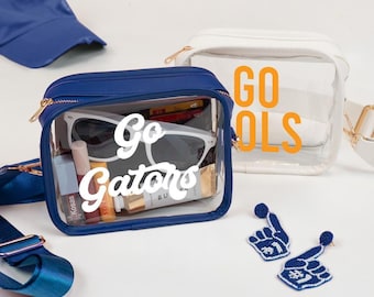 Clear Stadium Bag, Custom Clear Stadium Bag Crossbody, Personalized Clear Concert Purse, Clear Bag With Strap, Custom Clear Bags For Stadium