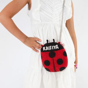 Lady Bug Kids Clutch, Personalized Toddler Purse, Customizable Kid’s Clutch, Girls Custom Name Handbags, Children’s Personalized Gift Purses