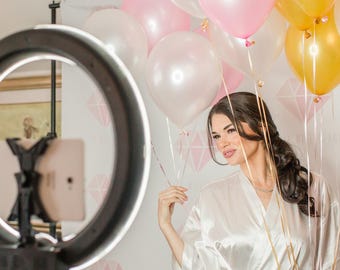 Satin Bridal Robe | Getting Ready Kimono, Bridesmaid Gift