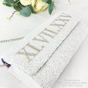 Personalized Bridal Wedding Clutch Bag, Custom Wedding Clutch Purse for Brides, Bridal Clutch Purse, Custom Clutch Purse Wedding Gifts - FOG