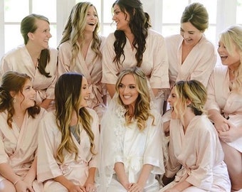 Satin Robes | Personalized Satin Robes | Custom Satin Robes | Satin Wedding Robes | Satin Bridal Robes | Satin Bridesmaid Robes | Satin Robe