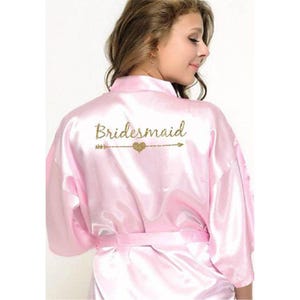 Arrow Style Robes | Personalized Satin Robe | Bridesmaid Robes | Personalized Bridal Robe | Personalized Bridesmaid Robes | Bridesmaid Robe