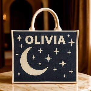 Personalized Beach Tote Bags, Custom Name Bags, Ocean Wave Purses, Coastal Handbag, Beaded Beach Tote, Tropical Tote Bag, Sea Life Tote Bags Design 8