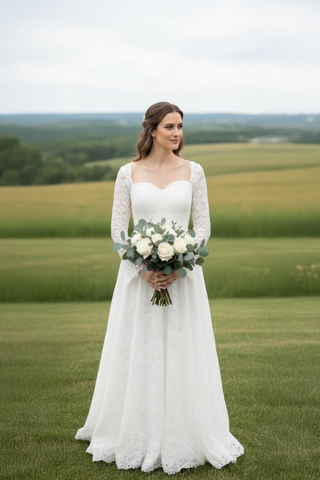 Long Sleeve Lace Wedding Dress