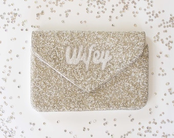 Wife Clutch Purse, Wife Purse Gifts, Bridal Purse, Wedding Bridal Purse, Wedding Purse, Wedding Wife Purse, Purse for Bride, Purse Gifts