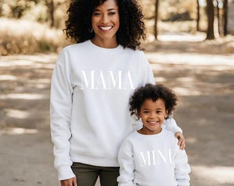 Mama Mini Sweatshirt, Mommy and Me Matching Sweatshirts, Mama Sweatshirt, Mama Sweater, Mom Daughter Gift, Mother Daughter Matching Sweater