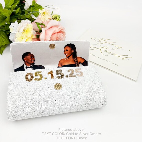 Custom Bridal Clutch Purse With Photo Customized Wedding Clutch Bag Personalized Wedding Clutch Bag Custom Bridal Clutch Purse Gift FOG Etsy