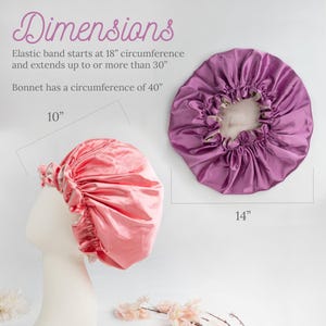 Reversible Satin Bonnet for Women, Double Layer Sleep Cap, Curly Hair Bonnet, Silky Night Cap for Natural Hair, Soft Hair Wrap Frizz Control image 4