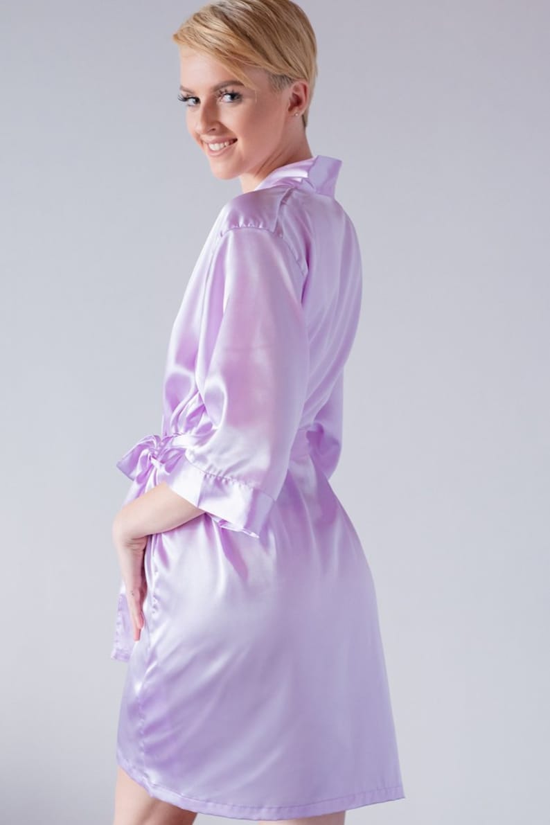 Lavender Flower Girl Robes Personalized Satin Robes Custom Etsy