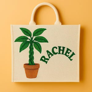 Personalized Beach Tote Bags, Custom Name Bags, Ocean Wave Purses, Coastal Handbag, Beaded Beach Tote, Tropical Tote Bag, Sea Life Tote Bags Design 6