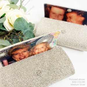 Mother's Day Bags, Wedding Purse, Mother of the Bride Clutch Purse Gift, Personalized Photo Clutch for Mom, Custom Clutch Gift for Mom - FOG image 3
