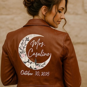 Personalized Mrs Leather Jackets, Custom Mrs Leather Jacket, Custom Bride Leather Jackets, Leather Jackets for the Bride, Customized Jackets
