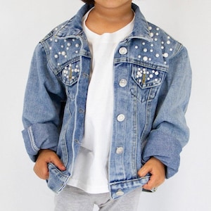 Blue Pearl Denim Jacket Gifts, Personalized Jean Jacket Gifts, Custom Denim Jacket, Custom Jean Jacket Gifts, Personalized Kid's Jacket Gift
