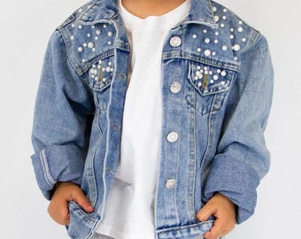 Gilet En Jean Fille Cherokee - Taille 7/8 Medium - Bleu - Avec Poches