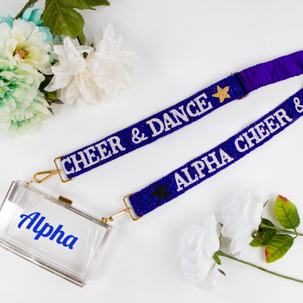 Custom Game Day Seed Bead Strap, Personalized Camera Strap for Game Day, Customized Game Day School Cheer Beaded Camera Strap, School Strap
