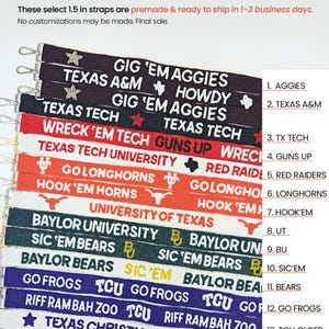 Game Day Purse Strap, Custom Game Day Beaded Strap Game Day Beaded Bag Strap Football Beaded Bag Strap Custom Purse Strap School Spirit Gift image 3