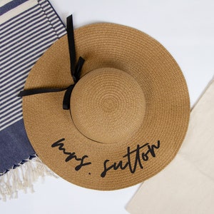 Mrs. Floppy Hat, Personalized Floppy Hat, Bachelorette Party Hats, Wedding Hats, Bride Gifts, Bridesmaid Gifts, Bridesmaid Hats, Bridal Hats