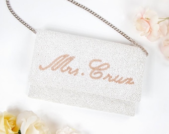 Bride Purse, Bride Bag, Bride, Bride Clutch, Mrs Bag, Bridal Clutch, Bridal Purse, Mrs Purse, Wedding Purse Gifts, Wedding Day Clutch - LHFC