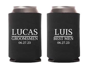 Enfriadores de latas personalizados para padrinos de boda, enfriadores de cerveza para padrinos de boda, enfriadores de latas personalizados para despedidas de soltero, enfriadores de latas personalizados para despedidas de soltero (161)