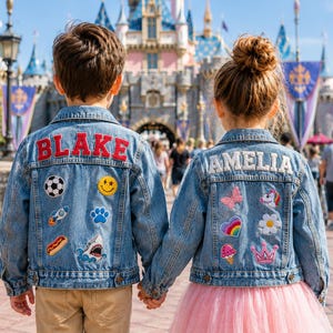 Toddler Jean Jacket, Kids Custom Jean Jacket, Personalized Jean Jacket for Kids, Kids Gift, Customized Denim Jacket, Custom Toddler Jacket