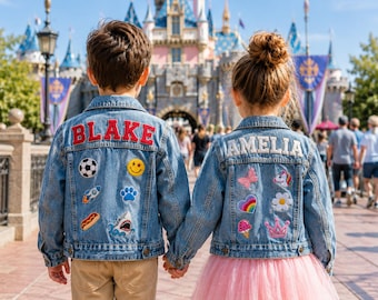 Jaqueta jeans infantil, Jaqueta jeans personalizada para crianças, Jaqueta jeans personalizada para crianças, Presente infantil, Jaqueta jeans personalizada, Jaqueta infantil personalizada