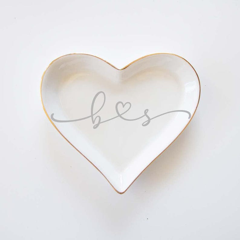 Personalized Photo Trinket Tray, Custom Photo Ring Dish, Bridesmaid Gift, Best Friend Gift, Maid of Honor Est Gift, Heart Jewelry Dish image 4