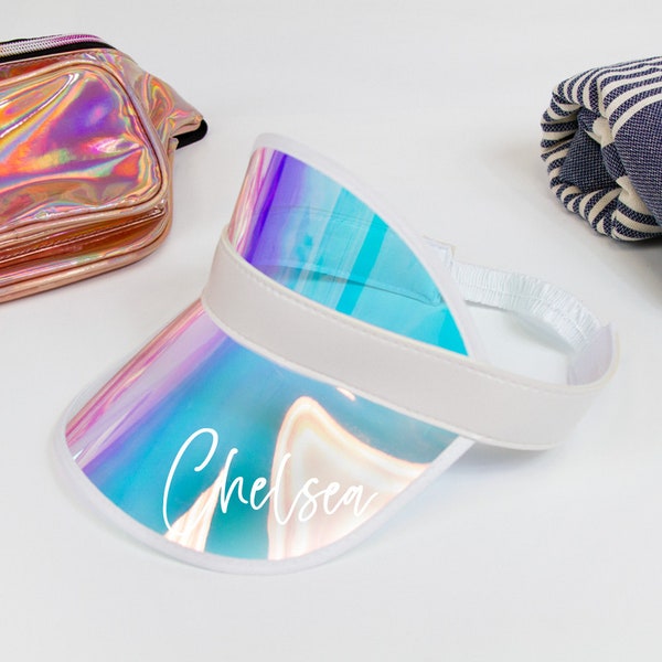 bachelorette party visor favors retro holographic sun visors for bridal party bachelorette parties iridescent visors personalized or generic