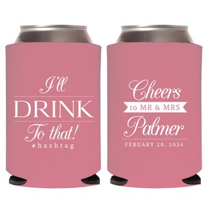 Personalized Wedding Can Coolers, Customized Wedding Can Coolers, Custom Favors, Beer Can Cooler, Beer Huggers, Bridal Party Gifts  (57)