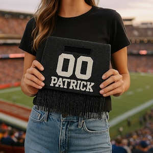 Customized Beaded Fringe Game Day Bag, Personalized Football Purse, Football Game Day Purse, Game Day Clutch Bag, Custom Beaded Sports Purse