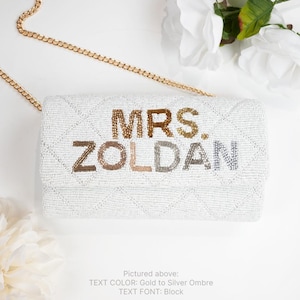Custom Beaded Wedding Purse, Customized Bride Purse, Bridal Clutch, Custom Bride Clutch, Wedding Clutch, Bridal Clutch Bag For Wedding - FOG
