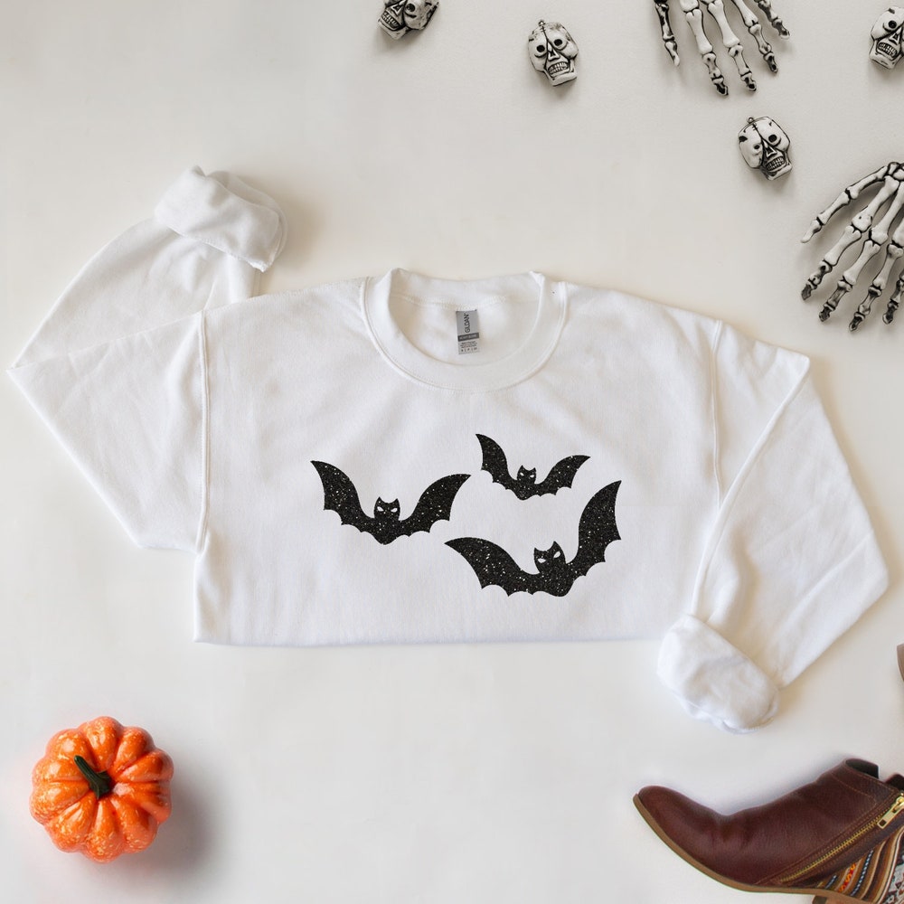 Personalized Halloween Sweater, Bats Halloween Sweatshirts, Customized Halloween Sweatshirt, Halloween Sweatshirt, Spooky Season Sweatshirt Sunrisetee