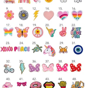 a bunch of stickers that are on a white surface