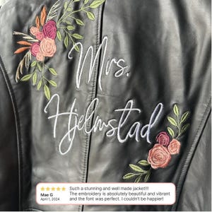 Customized Wedding Jacket, Custom Mrs Leather Jacket, Personalized Bridal Leather Jacket, Custom Mrs Jacket, Customized Bride Leather Jacket
