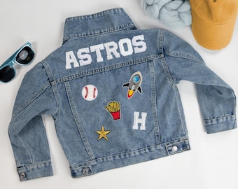 Buy Kids Jacket Custom Patch Kids Denim Jacket, Custom Patch