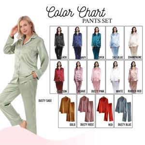 Bridesmaid Pajamas, Bridesmaid Pajama Set, Bridesmaid PJ Set, Bridesmaid Plus Size Pajamas, Bridesmaid Pajamas Long Pants, Bridesmaid PJs image 4